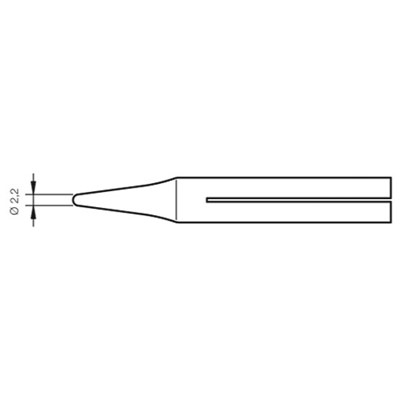 JBC Tools 0300400 - B-15D Long Life Soldering Tip for 30ST/40ST/SL2020 & IN2100 Irons - 2.2 mm