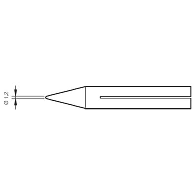 JBC Tools 0300707 - PH-12D Long Life Soldering Tip for 30ST/40ST/SL2020 & IN2100 Irons - 1.2 mm