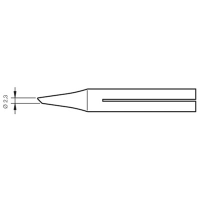 JBC Tools 0400200 - B-16D Long Life Soldering Tip for 30ST/40ST/SL2020 & IN2100 Irons - 2.3 mm