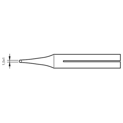 JBC Tools 0400804 - T-05D Long Life Soldering Tip for 30ST/40ST/SL2020 & IN2100 Irons - 1.5 mm x 1 mm