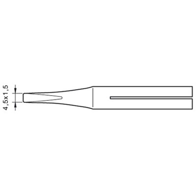 JBC Tools 0650507 - T-55D Long Life Soldering Tip for 65ST Soldering Iron - 4.5 mm x 1.5 mm