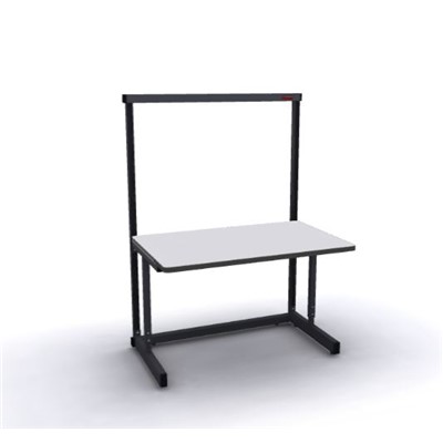 Production Basic 1100 - Stand-Alone C-Leg Station Workbench - ESD - 48" W x 30" D - Black Frame - Gray Surface