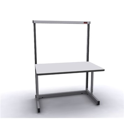 Production Basic 1100 - Stand-Alone C-Leg Station Workbench - ESD - 48" W x 30" D - Gray Frame - Gray Surface