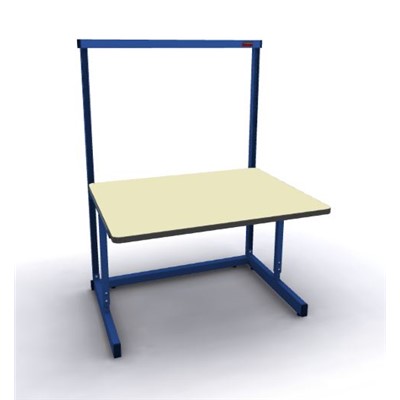 Production Basic 1101 - Stand-Alone C-Leg Station Workbench - ESD - 48" W x 36" D - Blue Frame - Beige Surface