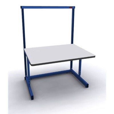 Production Basic 1101 - Stand-Alone C-Leg Station Workbench - ESD - 48" W x 36" D - Blue Frame - Gray Surface