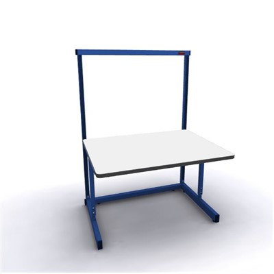 Production Basic 1101 - Stand-Alone C-Leg Station Workbench - ESD - 48" W x 36" D - Blue Frame - White Surface