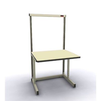 Production Basic 1003 - Stand-Alone C-Leg Station Workbench - 36" W x 30" D - Almond Frame - Beige Surface