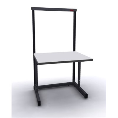 Production Basic 1103 - Stand-Alone C-Leg Station Workbench - ESD - 36" W x 30" D - Black Frame - Gray Surface
