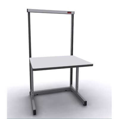 Production Basic 1003 - Stand-Alone C-Leg Station Workbench - 36" W x 30" D - Gray Frame - Gray Surface