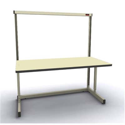 Production Basic 1105 - Stand-Alone C-Leg Station Workbench - ESD - 60" W x 30" D - Almond Frame - Beige Surface