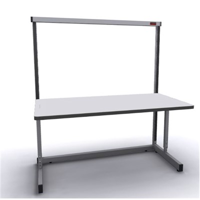 Production Basic 1005 - Stand-Alone C-Leg Station Workbench - 60" W x 30" D - Gray Frame - Gray Surface