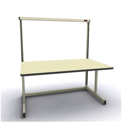 Production Basic 1106 - Stand-Alone C-Leg Station Workbench - ESD - 60" W x 36" D - Almond Frame - Beige Surface