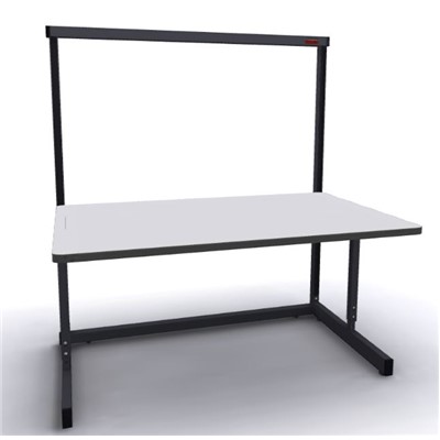 Production Basic 1006 - Stand-Alone C-Leg Station Workbench - 60" W x 36" D - Black Frame - Gray Surface
