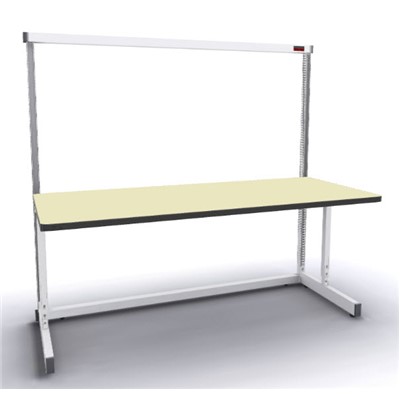 Production Basic 1010 - Stand-Alone C-Leg Station Workbench - 72" W x 30" D - White Frame - Beige Surface