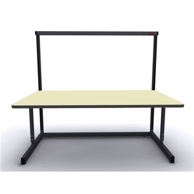 Production Basic 1111 - Stand-Alone C-Leg Station Workbench - ESD - 72" W x 36" D - Black Frame - Beige Surface