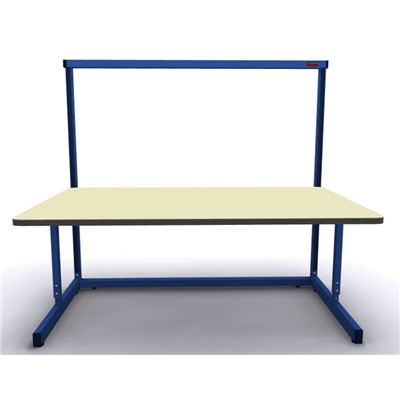 Production Basic 1111 - Stand-Alone C-Leg Station Workbench - ESD - 72" W x 36" D - Blue Frame - Beige Surface