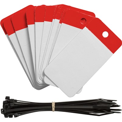 Brady 101999 - Self-Laminating Blank Tags - 4" H x 2" W - Polyester - Red - Pack of 25 Tags