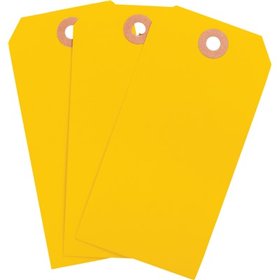 Brady 102051 - Blank Write-On Tags - 4.25" H x 2.125" W - Cardstock - Fluorescent Orange - Pack of 1000 Tags