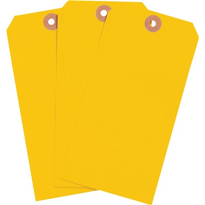Brady 102053 - Blank Write-On Tags - 5.25" H x 2.625" W - Cardstock - Fluorescent Orange - Pack of 1000 Tags