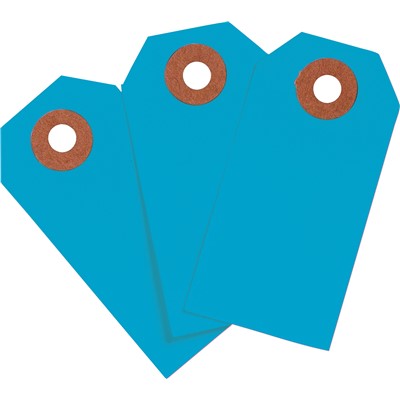 Brady 102090 - Blank Write-On Tags - 3.75" H x 1.875" W - Cardstock - Light Blue - Pack of 1000 Tags