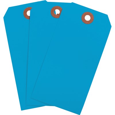 Brady 102091 - Blank Write-On Tags - 4.25" H x 2.125" W - Cardstock - Light Blue - Pack of 1000 Tags