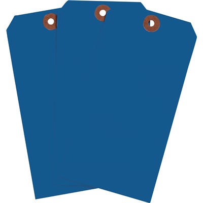 Brady 102103 - Blank Write-On Tags - 6.25" H x 3.125" W - Cardstock - Dark Blue - Pack of 1000 Tags