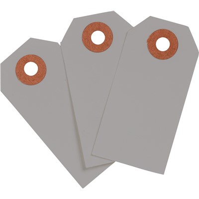 Brady 102104 - Blank Write-On Tags - 2.75" H x 1.375" W - Cardstock - Gray - Pack of 1000 Tags