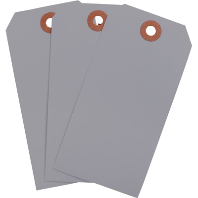 Brady 102107 - Blank Write-On Tags - 4.25" H x 2.125" W - Cardstock - Gray - Pack of 1000 Tags