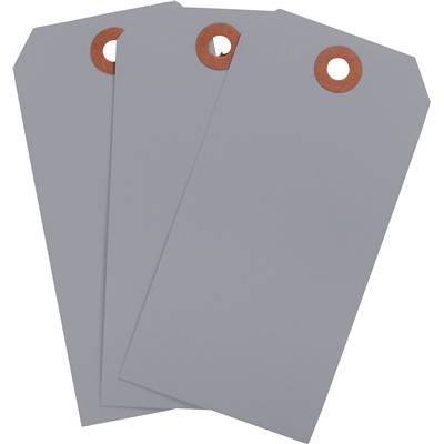 Brady 102108 - Blank Write-On Tags - 4.75" H x 2.375" W - Cardstock - Gray - Pack of 1000 Tags