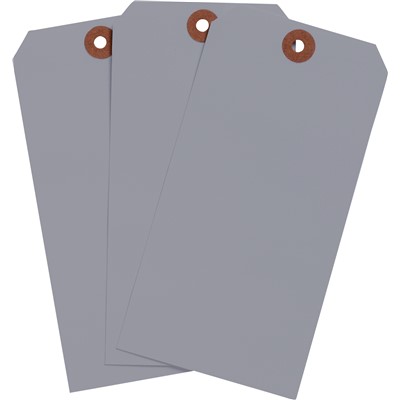 Brady 102110 - Blank Write-On Tags - 5.75" H x 2.875" W - Cardstock - Gray - Pack of 1000 Tags