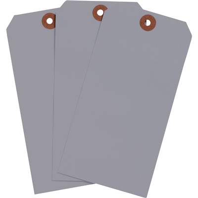 Brady 102111 - Blank Write-On Tags - 6.25" H x 3.125" W - Cardstock - Gray - Pack of 1000 Tags