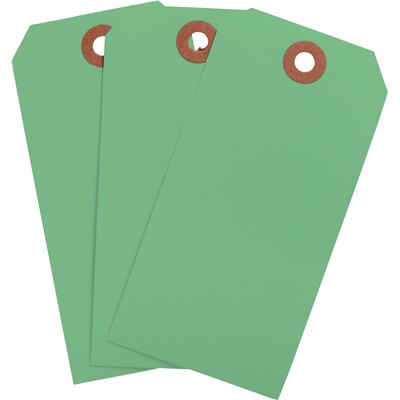 Brady 102116 - Blank Write-On Tags - 4.75" H x 2.375" W - Cardstock - Light Green - Pack of 1000 Tags