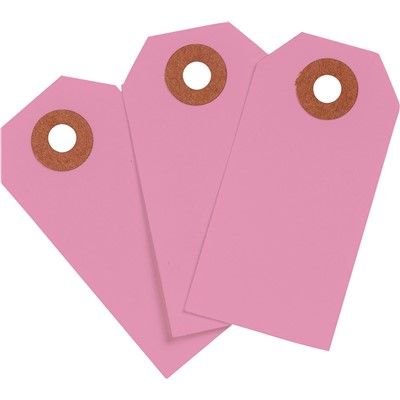 Brady 102120 - Blank Write-On Tags - 2.75" H x 1.375" W - Cardstock - Pink - Pack of 1000 Tags