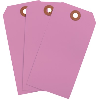 Brady 102123 - Blank Write-On Tags - 4.25" H x 2.125" W - Cardstock - Pink - Pack of 1000 Tags