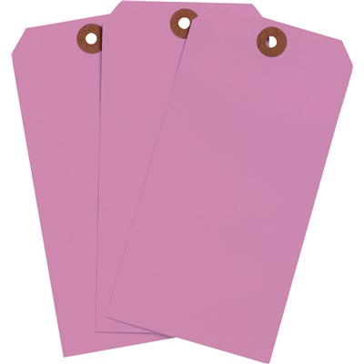 Brady 102125 - Blank Write-On Tags - 5.25" H x 2.625" W - Cardstock - Pink - Pack of 1000 Tags