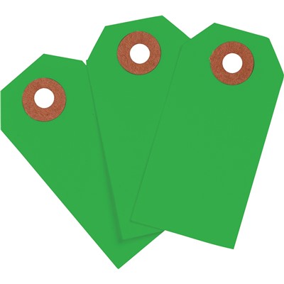 Brady 102144 - Blank Write-On Tags - 2.75" H x 1.375" W - Cardstock - Dark Green - Pack of 1000 Tags