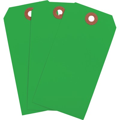 Brady 102147 - Blank Write-On Tags - 4.25" H x 2.125" W - Cardstock - Dark Green - Pack of 1000 Tags