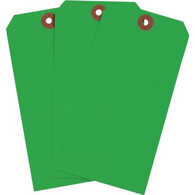 Brady 102149 - Blank Write-On Tags - 5.25" H x 2.625" W - Cardstock - Dark Green - Pack of 1000 Tags