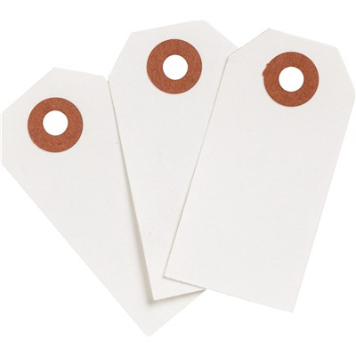 Brady 102160 - Blank Write-On Tags - 2.75" H x 1.375" W - Cardstock - White - Pack of 1000 Tags