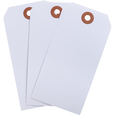 Brady 102163 - Blank Write-On Tags - 4.25" H x 2.125" W - Cardstock - White - Pack of 1000 Tags