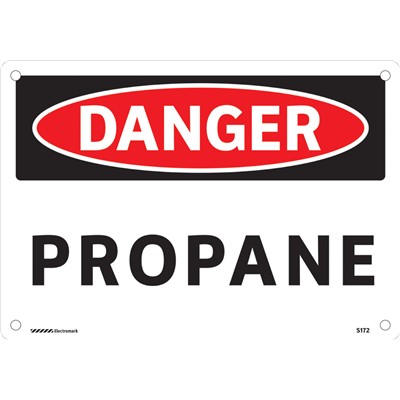 Brady 102453 - DANGER Propane Sign - 7" H x 10" W - Aluminum
