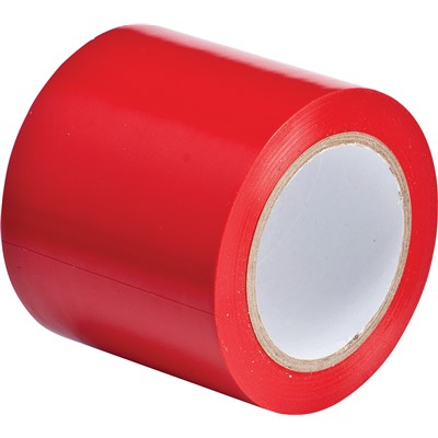 Brady 102836 - Marking Tape Roll - Abrasion Resistant Vinyl - Solid Color - Red - 4" - Roll of 108 Feet