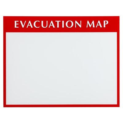 Brady 102849 - Evacuation Plan Insert Holder - 13.5" H x 17.5" W x 0.06" D - Plastic