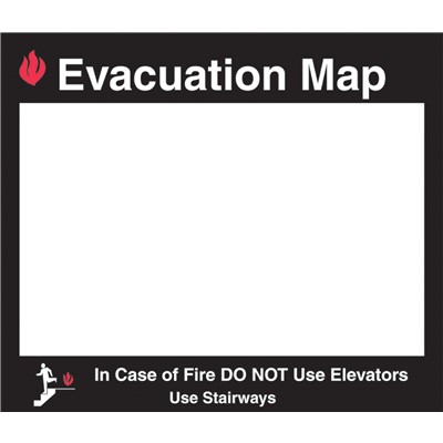 Brady 102851 - Emergency Evacuation Map Holder - 11" H x 11.5" W - Acrylic