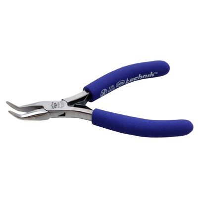 Aven 10309 Pliers Bent Nose 4-1/2" - Smooth - Stainless Steel - ESD Safe Grips