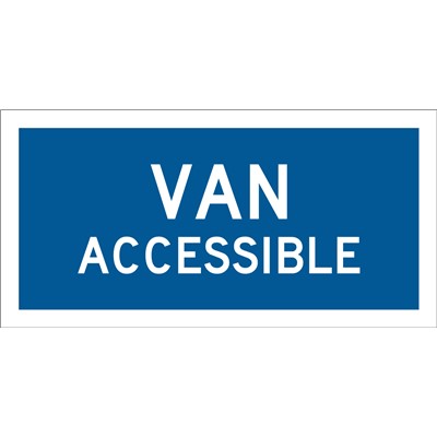 Brady 103750 - Van Accessible Sign - 6" H x 12" W x 0.090" D - Aluminum