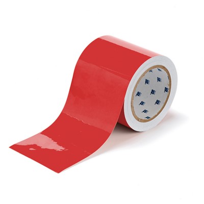 Brady 104373 - ToughStripe Floor Marking Tape - 2 Mil - 4" x 100' - Red