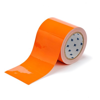 Brady 104376 - ToughStripe Floor Marking Tape - 2 Mil - 4" x 100' - Orange