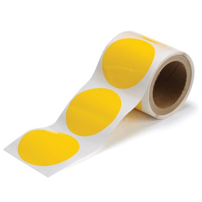 Brady 104403 - ToughStripe Floor Dots - 3.5" Dia. - 350/Roll - Yellow