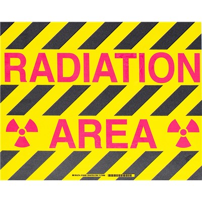 Brady 104488 - B-534 ToughStripe Floor Marking Signs w/Anti-Skid Tread - Radiation Area - 14" x 18"